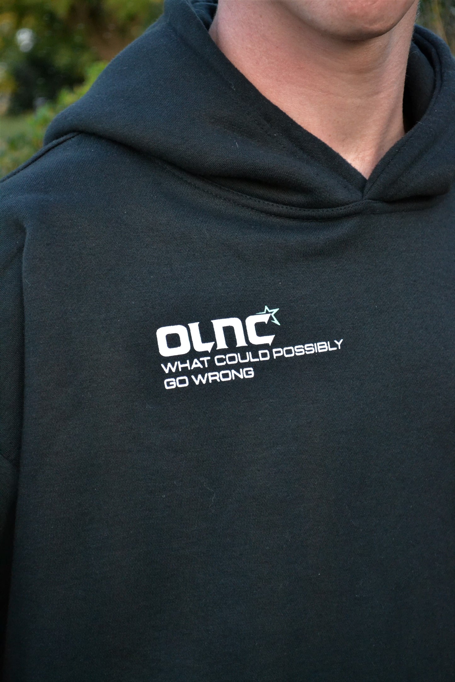 Black and Green What Could Possibly Go Wrong Hoodie