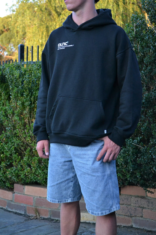 Black and Green What Could Possibly Go Wrong Hoodie